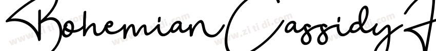 BohemianCassidyFree 字体转换